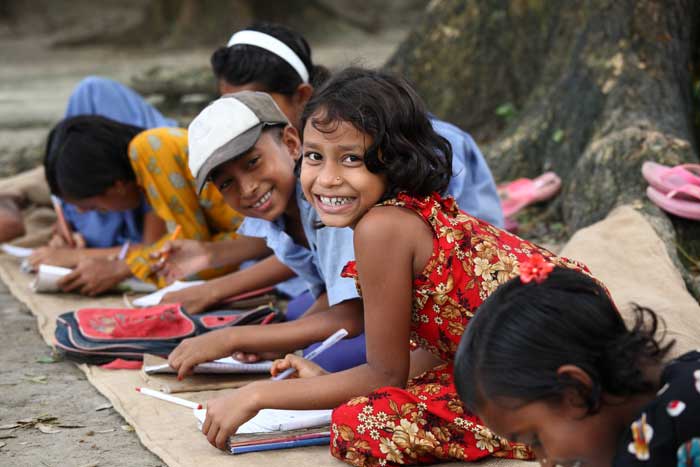 Children learning in a classroom